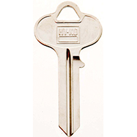 HY-KO 11010RU1 Key Blank, Brass, Nickel, For: Russwin and Corbin Cabinet, House Locks and Padlocks - 10 Pack