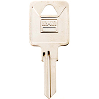 HY-KO 11010TM3 Key Blank, Brass, Nickel, For: Trimark Cabinet, House Locks and Padlocks - 10 Pack