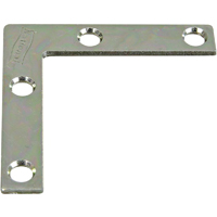 National Hardware 117BC Series N266-486 Corner Brace, 2 in L, 3/8 in W, 2 in H, Steel, Zinc, 0.07 Th - 40 Pack