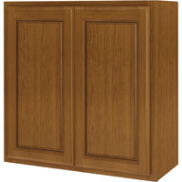 Sunco Randolph Series W2430RT-B-SC Kitchen Cabinet, 24 in OAW, 12 in OAD, 30 in OAH, Wood, Amber, 2-