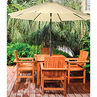 Seasonal Trends 60036 Crank Umbrella, 92.9 in H, 107.9 in W Canopy, 107.9 in L Canopy, Round Canopy,
