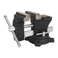Vulcan JLO-067 Bench Vise, 3-1/2 in Jaw Opening, Serrated Jaw