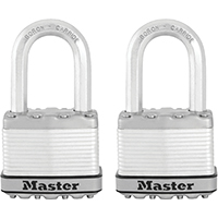 Master Lock Magnum M5XTLF Keyed Padlock, Alike Key, 3/8 in Dia Shackle, 1-1/2 in H Shackle, Boron Ca