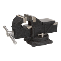 Vulcan JL25011 Bench Vise, 4 in Jaw Opening, Serrated Jaw