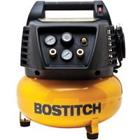 Bostitch BTFP02012 Air Compressor, 6 gal Tank, 120 V, 90 psi Pressure, 3.7 scfm Air