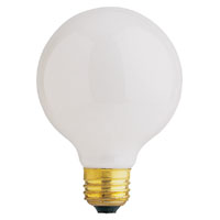 Feit Electric 40G25/W/RP Incandescent Bulb, 40 W, G25 Lamp, Medium E26 Lamp Base, 2850 K Color Temp - 6 Pack