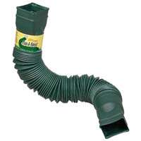 Amerimax Flex-A-Spout 85511 Downspout Extension, 22 to 55 in L Extended, Vinyl, Green