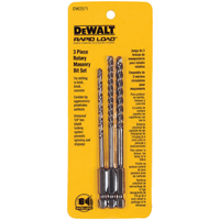 DeWALT DW2571 Drill Bit Set, Rotary, 3-Piece, Carbide