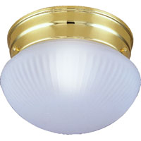 Boston Harbor F13BB01-68623L Single Light Round Ceiling Fixture, 60 W, CFL Lamp, Polished Brass