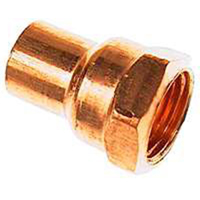 EPC 103R Series 30124 Reducing Pipe Adapter, 3/8 x 1/2 in, Sweat x FNPT, Copper