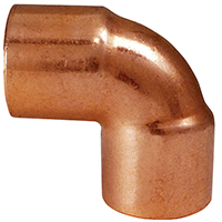 EPC 31288 Pipe Elbow, 3/4 in, Sweat, 90 deg Angle, Copper