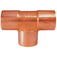 EPC 111 Series 32700 Pipe Tee, 1/2 in, Sweat, Copper