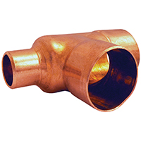 EPC 111R Series 32790 Reducing Pipe Tee, 3/4 x 1/2 x 3/4 in, Sweat, Copper