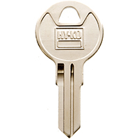 HY-KO 11010TM15 Key Blank, Brass, Nickel, For: Trimark Cabinet, House Locks and Padlocks - 10 Pack