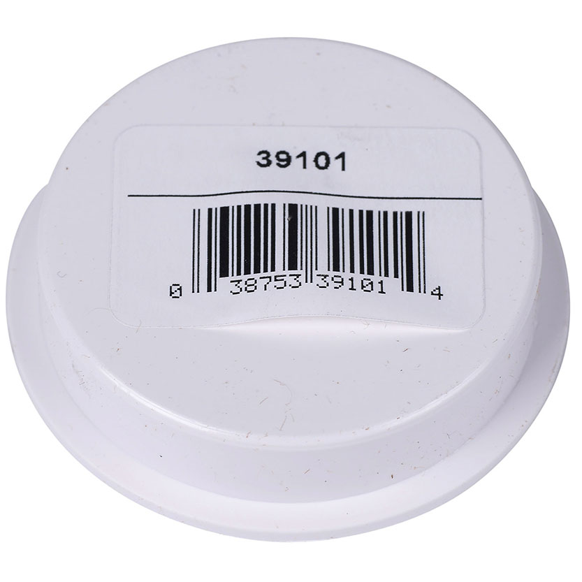 Oatey Knock-Out 39101 Test Cap with Barcode, 2 in Connection, ABS, White,  MID Hardware