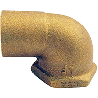 EPC 10156794 Pipe Elbow, 3/4 in, Compression x Female, 90 deg Angle, Brass