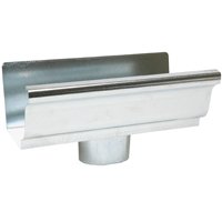 Amerimax 29010 Gutter End with Drop, 4 in L, 3 in W, Vinyl, For: 5 in K-Style Gutter System