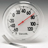 Taylor 5630 Thermometer, 6 in Display,-60 to 120 deg F, Metal Casing, Multi-Color Casing