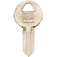 HY-KO 11010IL1 Key Blank, Brass, Nickel, For: Illinois Cabinet, House Locks and Padlocks - 10 Pack