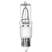 Feit Electric BPQ75/CL/MC/CAN Halogen Bulb, 75 W, Candelabra E11 Lamp Base, T4 Lamp, 3000 K Color Te - 6 Pack