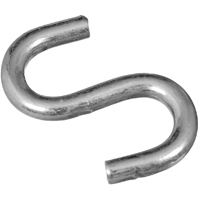 National Hardware N273-417 S-Hook, 40 lb Working Load, 0.177 in Dia Wire, Steel, Zinc - 50 Pack
