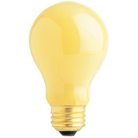 Feit Electric 60A/Y/2/CAN Incandescent Bulb, 60 W, A19 Lamp, Medium E26 Lamp Base, Yellow Light - 6 Pack