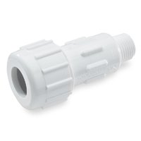 NDS CPA-0500 Pipe Adapter, 1/2 in, Compression x MPT, PVC, White, SCH 40 Schedule, 150 psi Pressure
