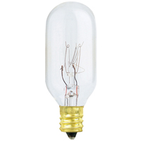 Feit Electric BP15T7/CAN Incandescent Bulb, 15 W, T7 Lamp, Candelabra E12 Lamp Base, 2700 K Color Te - 6 Pack