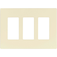 Eaton Wiring Devices Aspire 9523DS Wallplate, 4-1/2 in L, 6.37 in W, 3 -Gang, Polycarbonate, Desert