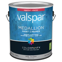 Valspar MEDALLION 4400 027.0004402.007 Paint and Primer, Eggshell, 1 gal - 4 Pack