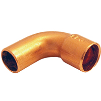 EPC 31396 Street Pipe Elbow, 3/8 in, Sweat x FTG, 90 deg Angle, Copper