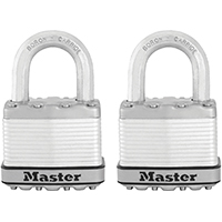 Master Lock Magnum M5XT Keyed Padlock, Alike Key, 3/8 in Dia Shackle, 1 in H Shackle, Stainless Stee