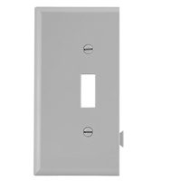 Eaton Wiring Devices STE1W Wallplate, 4-7/8 in L, 3.12 in W, 1 -Gang, Polycarbonate, White, High-Glo