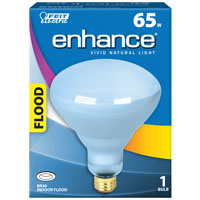 Feit Electric 65BR/N/RP Incandescent Lamp, 65 W, BR40 Lamp, Medium E26 Lamp Base, Daylight Light