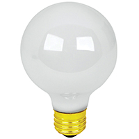 Feit Electric Q40G25/W Halogen Lamp, 40 W, Medium E26 Lamp Base, G25 Lamp, 600 Lumens, 3000 K Color