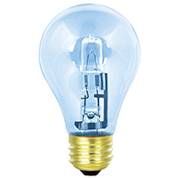 Feit Electric Q43A/CL/D/2 Halogen Lamp, 43 W, Medium E26 Lamp Base, A19 Lamp, Soft White Light, 565
