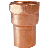 EPC 103 Series 30110 Pipe Adapter, 1/4 in, Sweat x FNPT, Copper