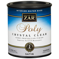 Aqua ZAR 32512 Polyurethane Paint, Liquid, Crystal Clear, 1 qt, Can