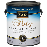 Aqua ZAR 32513 Polyurethane Paint, Liquid, Crystal Clear, 1 gal, Can - 2 Pack