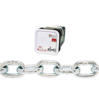 Campbell 0143436 Proof Coil Chain, 1/4 in, 100 ft L, 30 Grade, Galvanized Steel