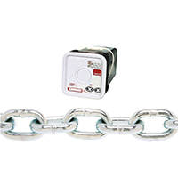 Campbell 0143636 Proof Coil Chain, 3/8 in, 45 ft L, 30 Grade, Galvanized Steel