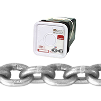 Campbell 0184516 High Test Chain, 5/16 in, 60 ft L, 3900 lb Working Load, 43 Grade, Carbon Steel, Br