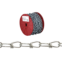 Campbell PE072-2027 Loop Chain, #2/0, 125 ft L, 255 lb Working Load, Low Carbon Steel, Poly-Coated