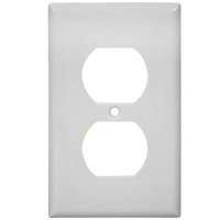 Eaton Wiring Devices 2132W Wallplate, 4-1/2 in L, 2-3/4 in W, 1 -Gang, Thermoset, White, High-Gloss
