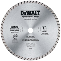 DeWALT DW4712 Circular Turbo Blade, 7 in Dia, 7/8 in Arbor, Diamond Cutting Edge