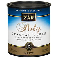 Aqua ZAR 34412 Polyurethane Paint, Liquid, Antique Crystal Clear, 1 qt, Can - 4 Pack