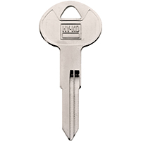 HY-KO 11010DA28 Automotive Key Blank, Brass, Nickel, For: Nissan Vehicle Locks - 10 Pack