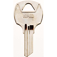 HY-KO 11010RO7 Key Blank, Brass, Nickel, For: National Cabinet Locks - 10 Pack