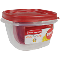 Rubbermaid 1777085 Food Storage Container, 2 Cups Capacity, Plastic, Clear, 15.4 in L, 5.19 in W, 10 - 8 Pack