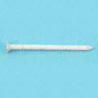 MAZE SST31128252 Finishing Nail, 3D, 1-1/4 in L, Stainless Steel, Checkered Head, Plain Shank, White